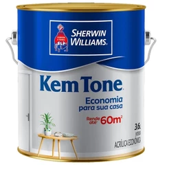 Tinta Para Parede Interna e externa Acrílica Fosca Kem Tone Sherwin Williams 3,6 Litros Diversas Cores