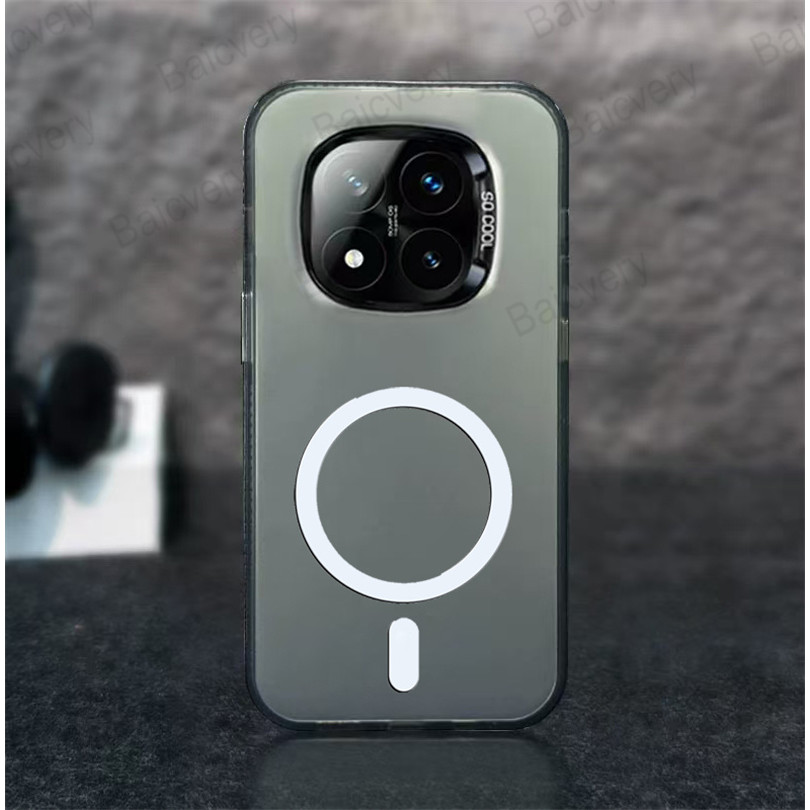 Para Xiaomi POCO X7 5G Capa Fosca Colorida Com Adesivo Magnético