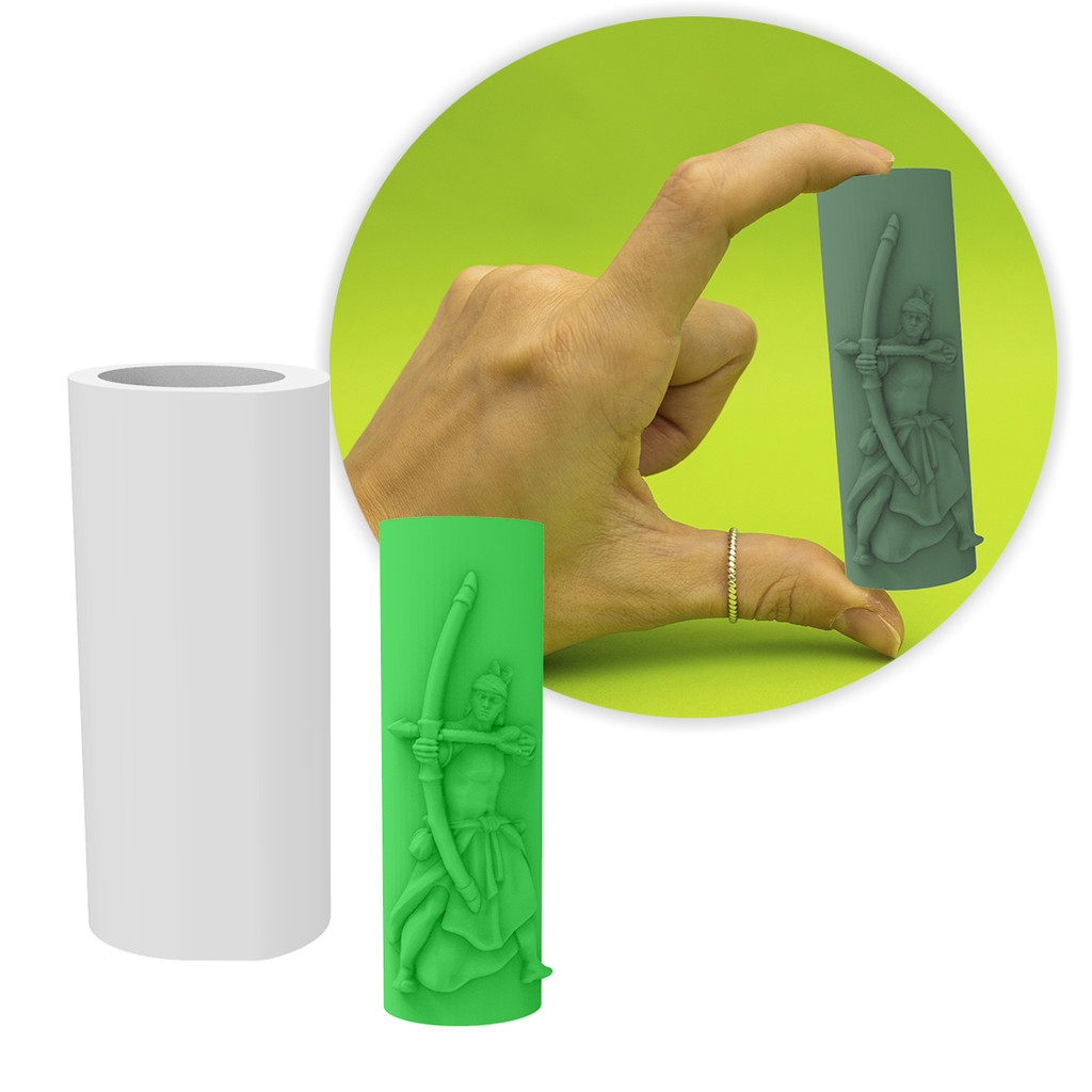 Forma de Silicone Mini Vela Oxóssi | Lembrancinha dos Orixás | Para Festas, Rituais e Oferendas