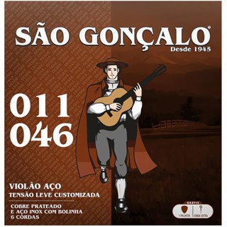 ENCORDOAMENTO SAO GONCALO VIOLAO 011 AÇO PRATA em Oferta na Shopee