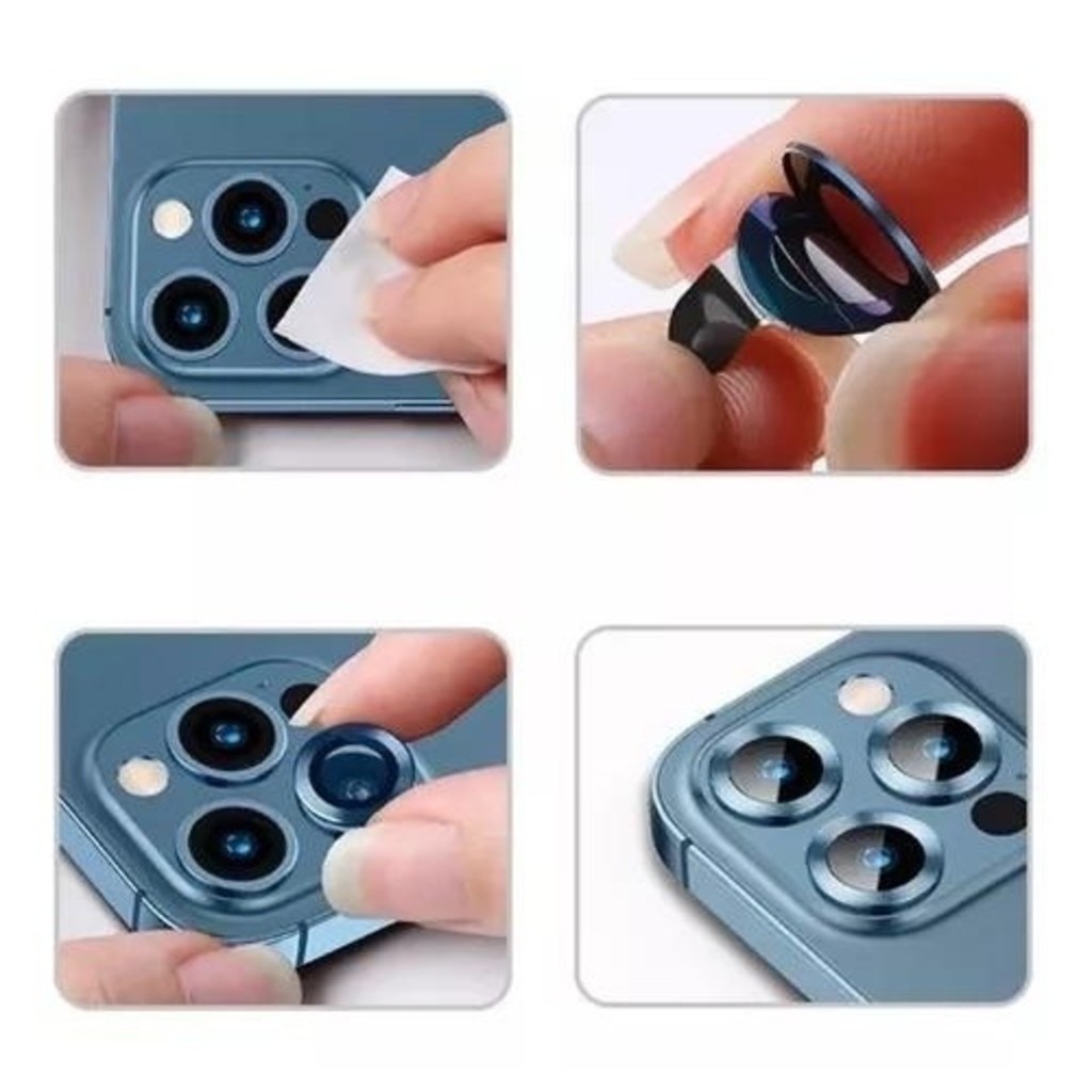 Kit Lente Película De Câmera Lisa Para Iphone 11 12 13 14 15 PLUS PRO MAX  Promotion - detalhe