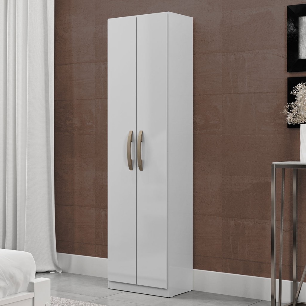 Armário Multiuso Elara 2 Portas 4 Prateleiras em Oferta na Shopee