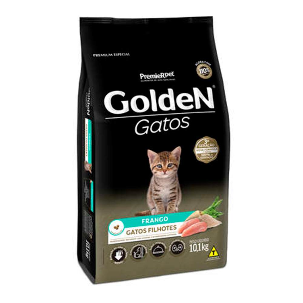 Ração Premier Golden para Gatos Filhotes Frango 10,1kg em Oferta na Shopee