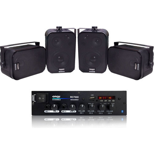Kit Som Ambiente Amplificador Rc7000 + 4 Sp400 120wrms