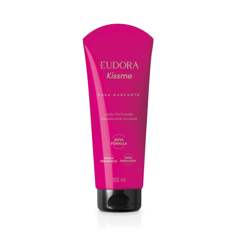 Loção Hidratante Desodorante Corporal Kiss Me Rosa Marcante 100ml Eudora Fragrância Feminina Para Mulher Presente em Promoção