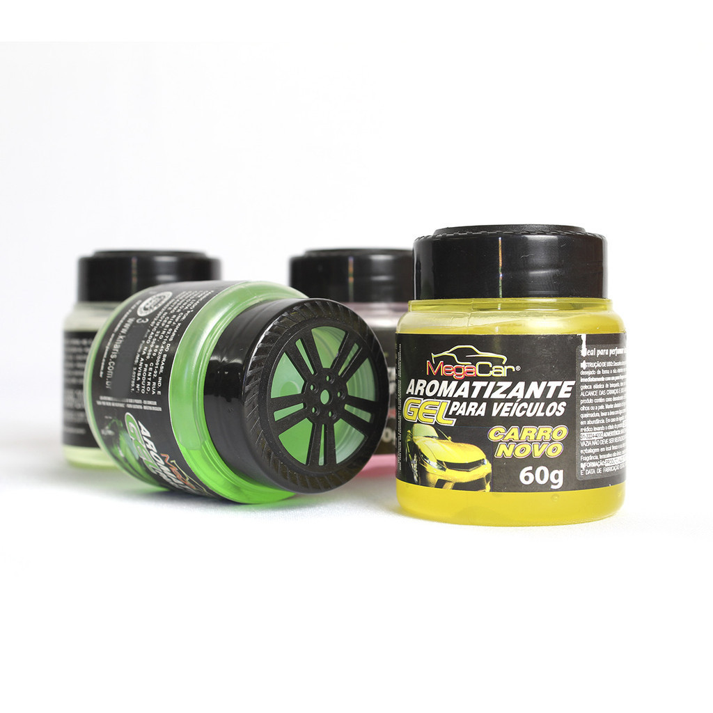 Aromatizante Cheirinho Gel para Carro 60g MegaCar em Oferta na Shopee