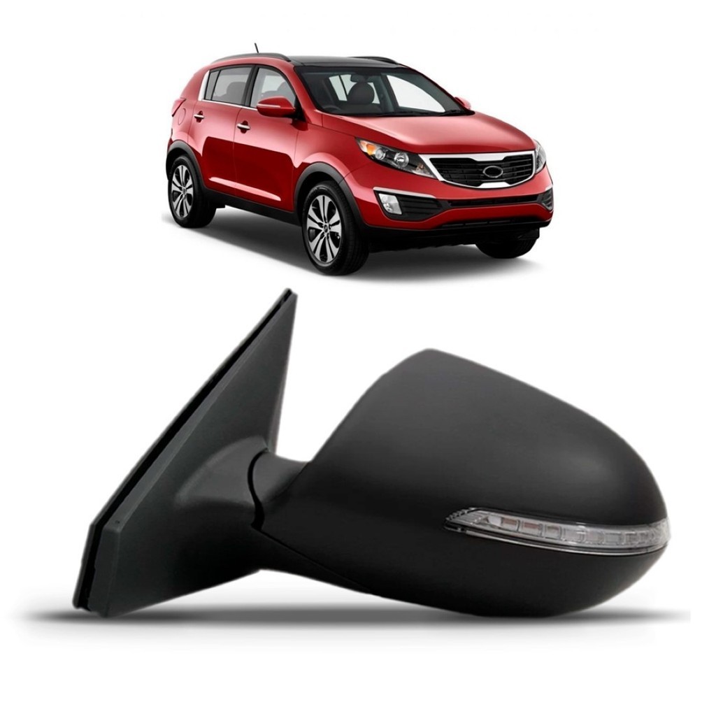 RETROVISOR SPORTAGE 2011 2012 13 14 2015 ELETRICO C/PISCA