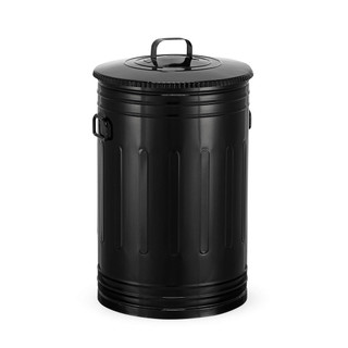 Lixeira 30 litros preta lata de lixo americana preta lata de lixo lixeira vintage lixeira americana