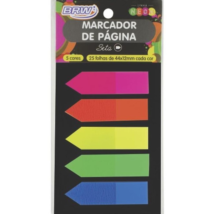 Bloco Marcador de Página Adesivo Smart Notes Seta Blister C/ 25 Folhas - BRW