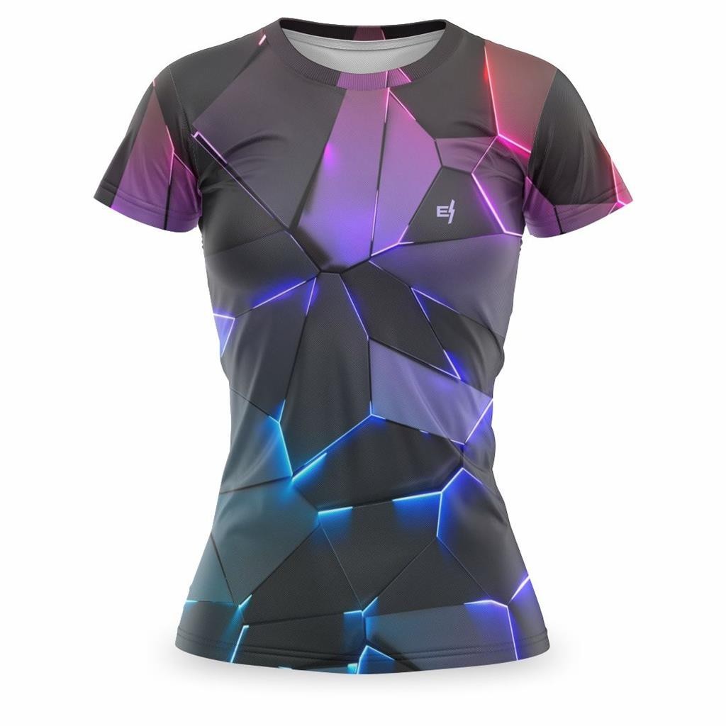 Camiseta Fitness Estampada Feminina Academia Blusa Caminhada Fitness Dry Antitranspirante Treino