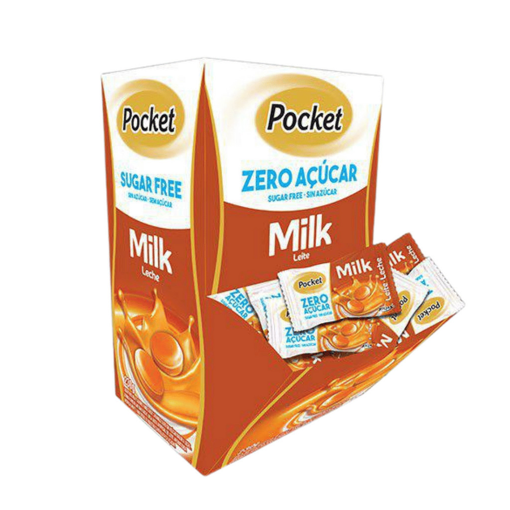Bala de Leite Zero Açúcar Pocket Riclan 100un 230g – Zero Açúcar, Sabor Cremoso