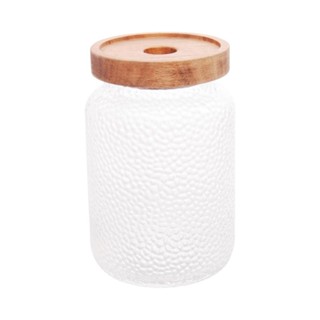 Porta Mantimento Lyor de Vidro com Tampa de Acacia 700ml