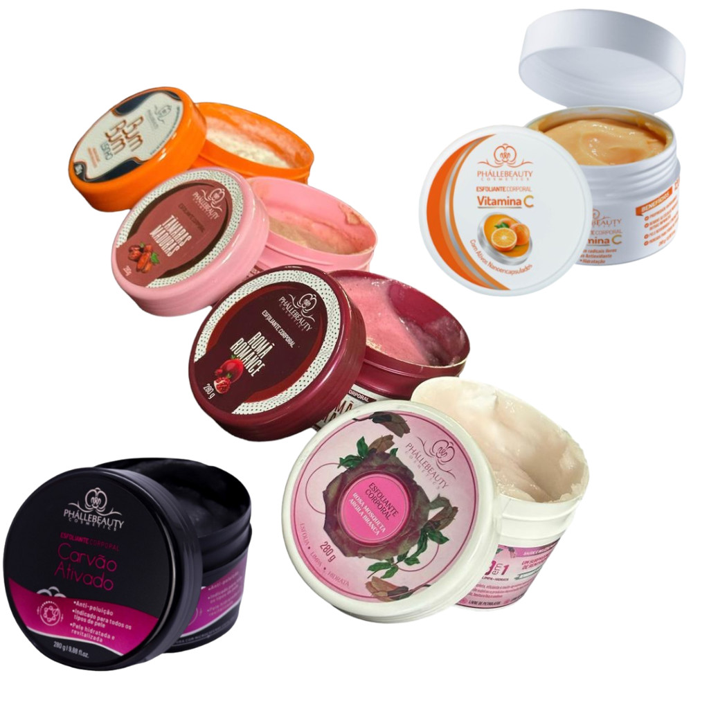 creme Esfoliante corporal 3 em 1 PhálleBeauty 280g