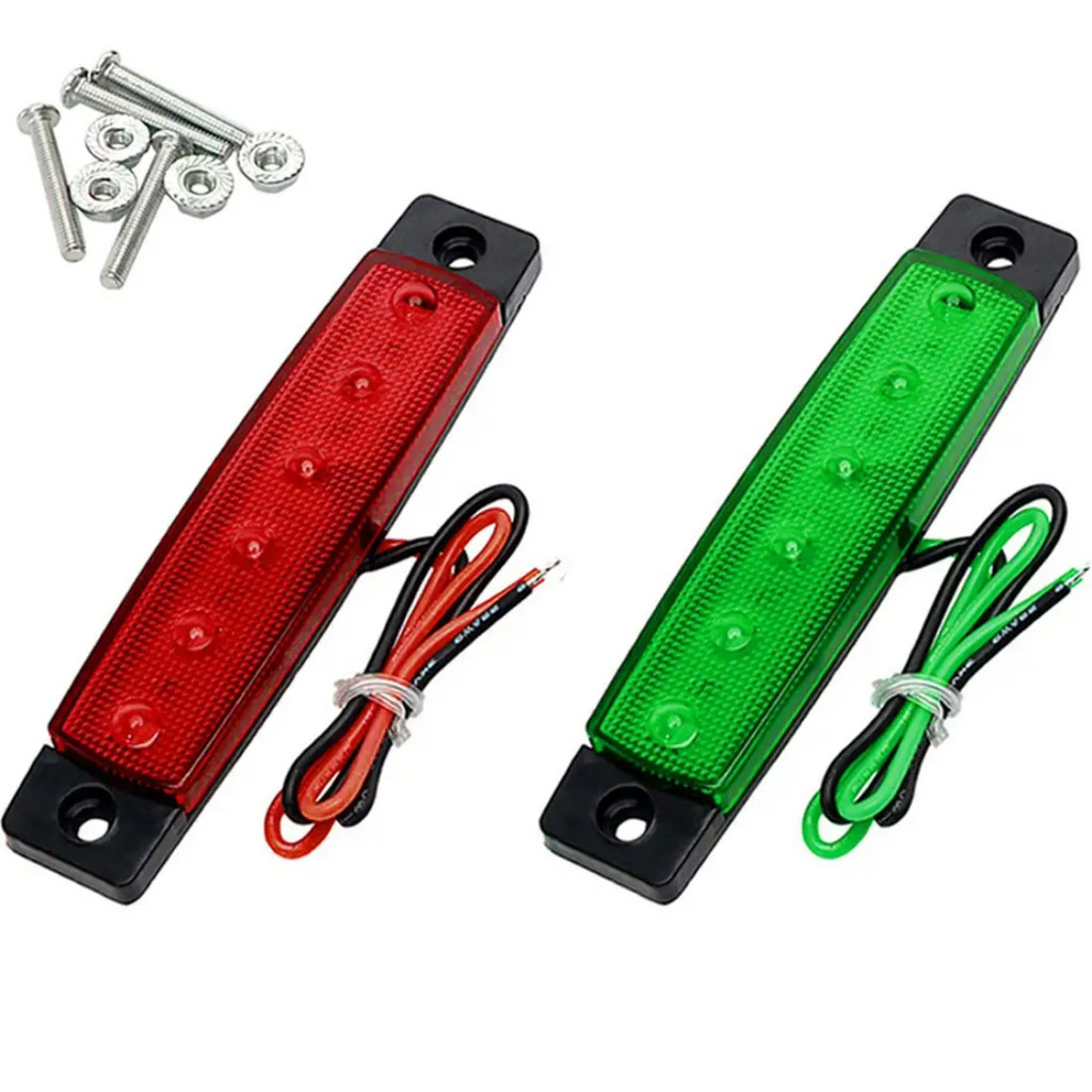 Luzes de Navegação Bombordo e Boreste Slim 6 Leds 12v e 24v - Para Barcos Lanchas Infláveis Pesca em Oferta na Shopee