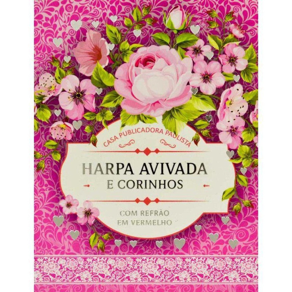 Harpa brochurra avivada e corinhos letra maior, Floral pink em Oferta na Shopee