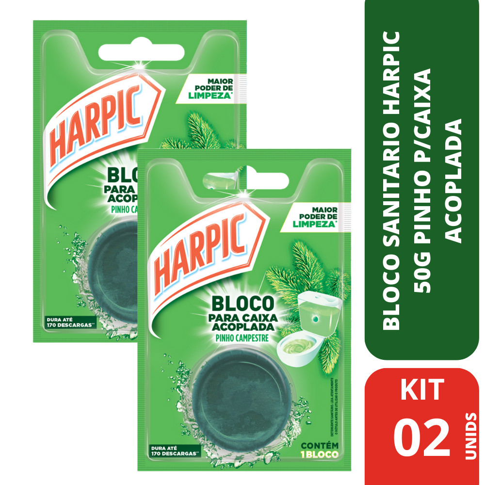 Kit com 2 Detergentes Sanitário Caixa Acoplada Pinho Harpic em Oferta na Shopee