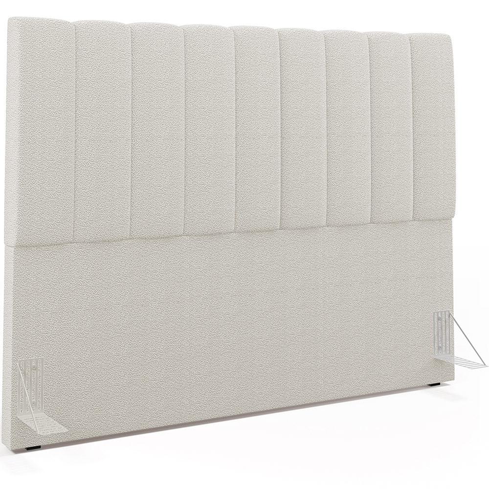 Cabeceira Cama Box Casal King 195 cm Dália W01 Bouclê Creme - Lyam Decor