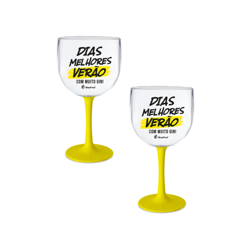 Taça Plástica para Festas - Drinks Coquetéis Gin 580 ml Marca Brasfoot – Tema  Dias Melhores Verão