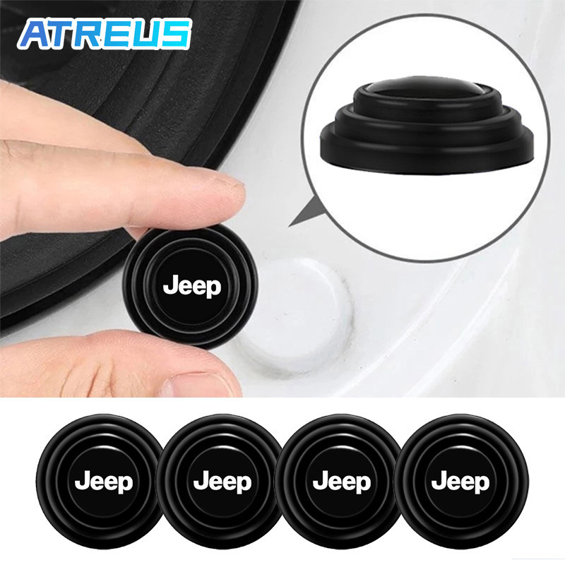 Jeep 4/8/12 Pcs Jipe Car Shock Absorber Gasket Sound Proof Rubber Door Switch Borracha Tampão De Porta Para Renegade Bússola 2023 Willys Wrangler jk Grand Cherokee