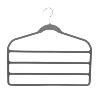 Kit 10 Cabides Veludo cinza slim ultrafino para 4 calças em Oferta na Shopee