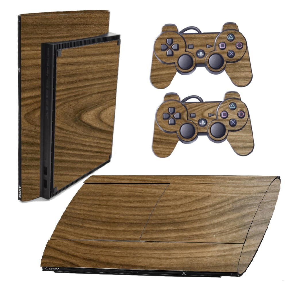 Skin PS3 Super Slim Playstation Adesivo Película Protetora Sticker Wood Capuccino