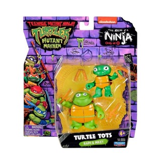 2 Bonecos Turtle Tots Raph e Mickey  - As Tartarugas Ninja em Oferta na Shopee