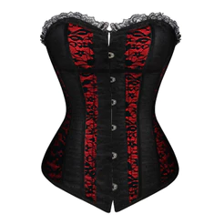 Espartilhos Vermelhos Para Mulheres Mais Espartilho Preto Corpete Lingerie Renascentista