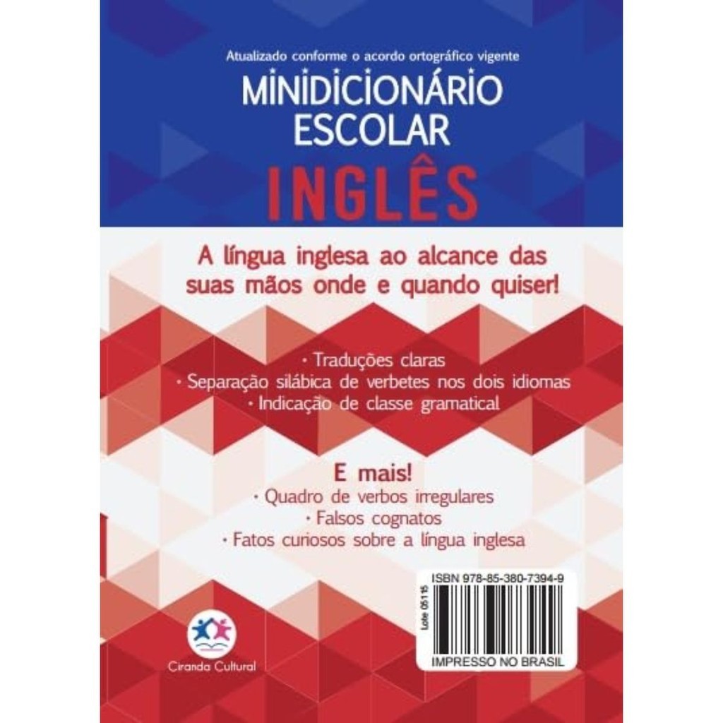 Minidicionário Escolar Inglês | Editora Ciranda Cultural · foto 2