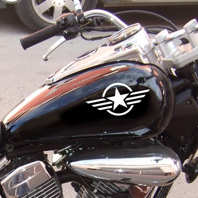 Par de Adesivos Tanque Moto Intruder Estrela Militar Símbolo Genérico em Oferta na Shopee