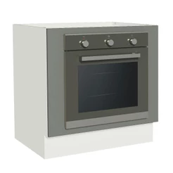 Balcão para Forno de Embutir 80 x 60 cm Sem Tampo Branco/Cinza Agata Madesa