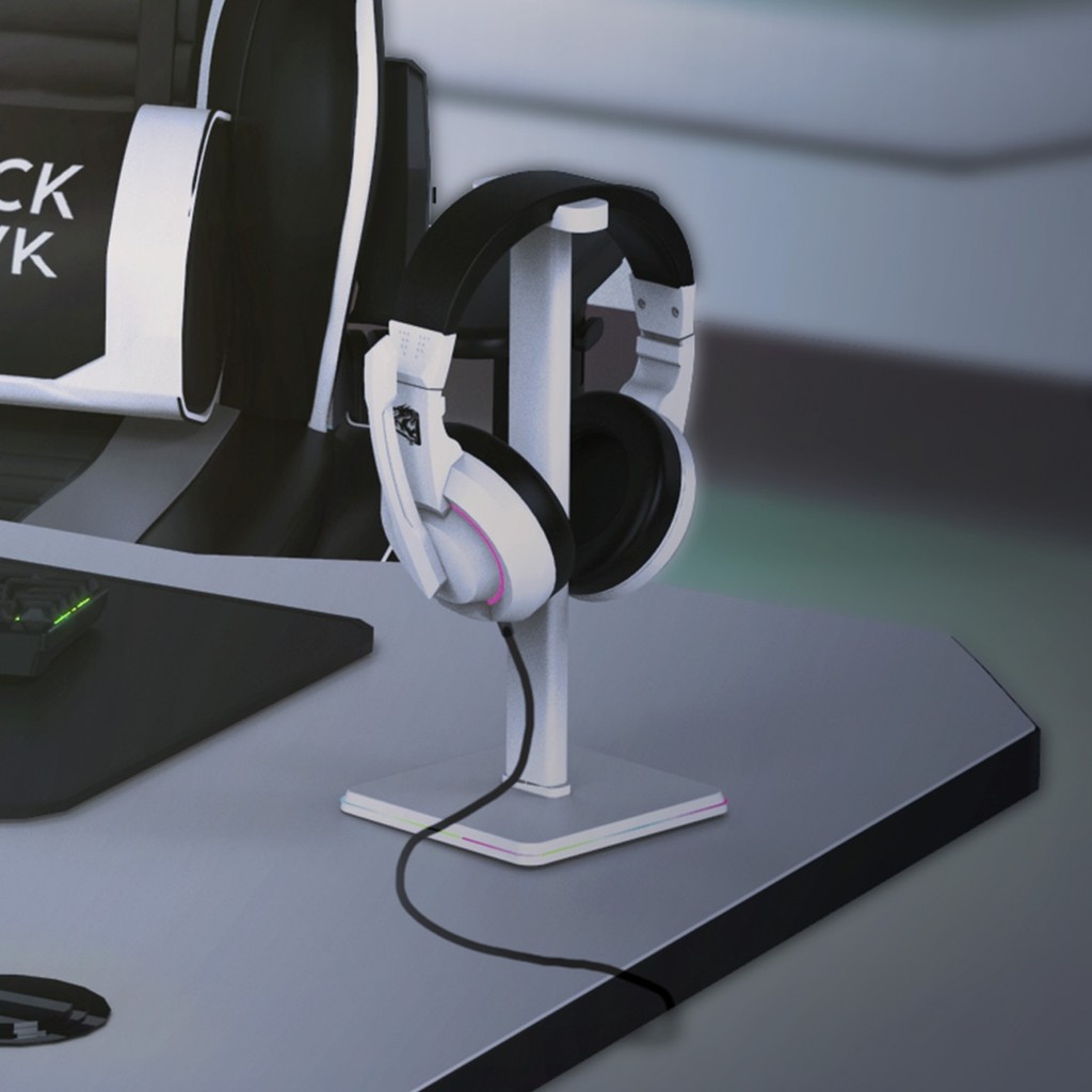 Headset Gamer Alcor, Áudio 3D, P3 3,5mm com USB, Microfone Omnidirecional LED RGB, Branco, HGAL, ELG
