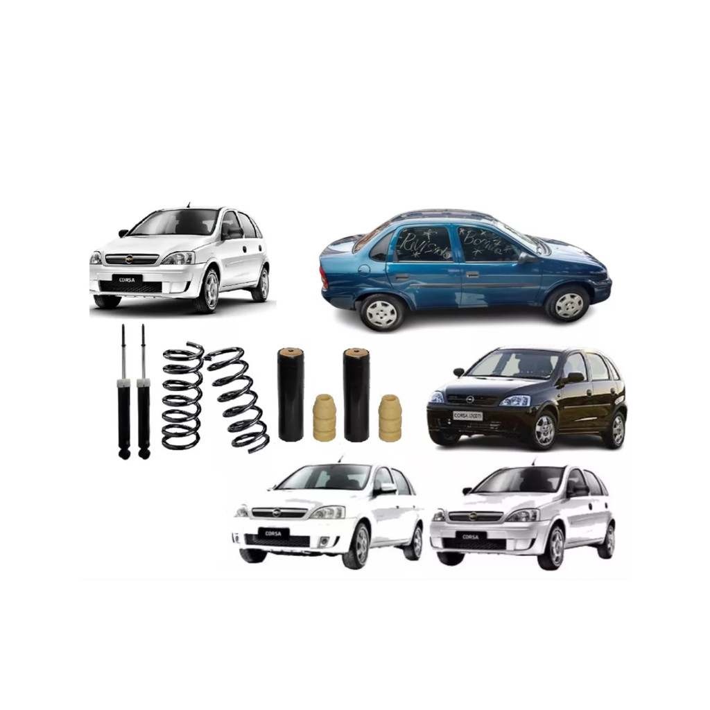2 Amort.+ Kit + Mola Corsa Joy/ Premium Sedan Traseiro 03/12