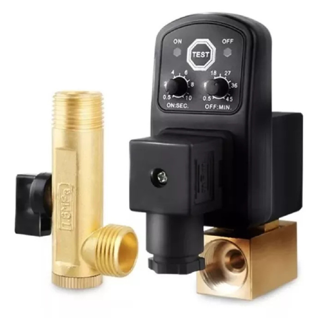 Purgador Eletrônico P/ Ar Comprimido Dreno Automatico P/ Compressor Rosca 1/2" Bsp 220v Lfsv20-b