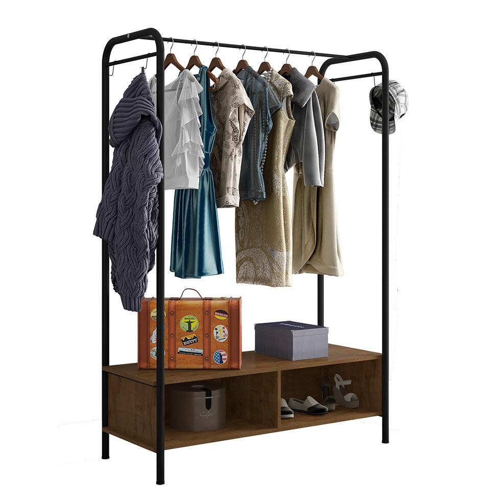 Guarda-Roupa Closet Modulado Milão Preto e Demolição - Home & Living
