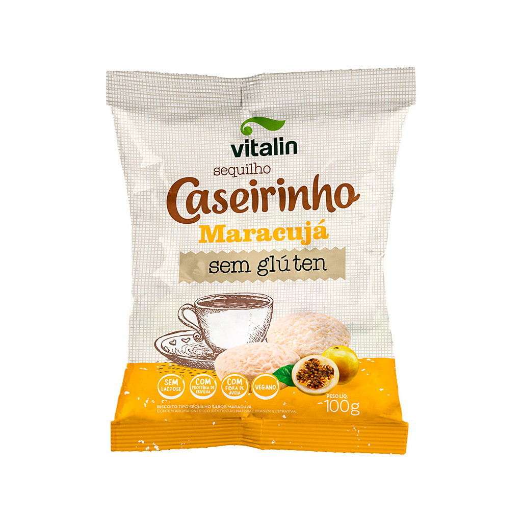 Biscoito Caseirinhos Sequilho Maracujá 100g - Vitalin em Oferta na Shopee