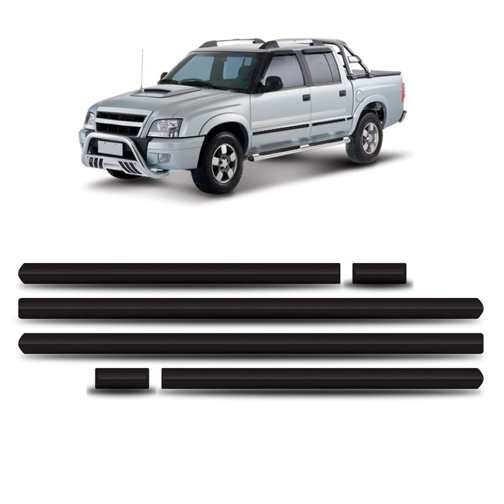 Friso Lateral S10 2001 A 2011 (cabine Dupla) - Kit 6 Peças em Oferta na Shopee