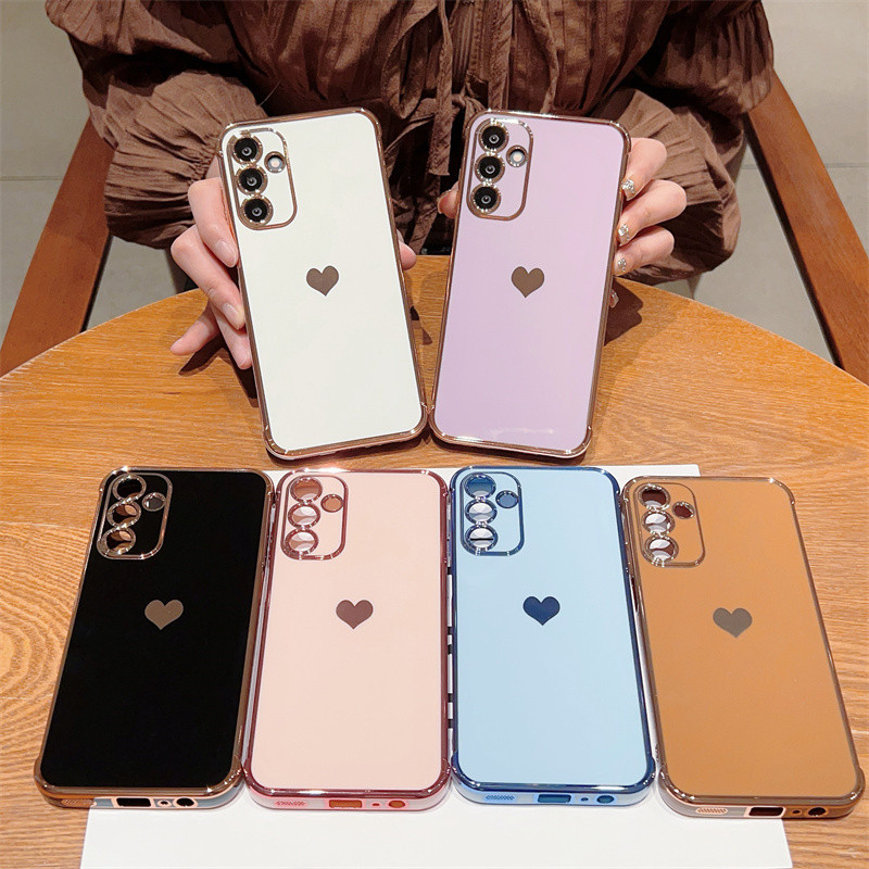 Capa Para Samsung A55 A35 A24 A25 A15 A14 A13 5G A54 A53 A34 A23 Padrão Do Coração Amor Macia Telefone À Prova De Choque — imagem 2 de 2