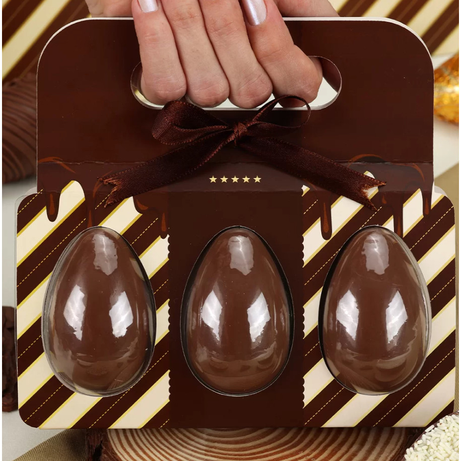10 Cinta com Blister de 3 Mini Ovos Páscoa Chocolate 3992  ( PASCOA JANGO 2025 ) em Oferta na Shopee