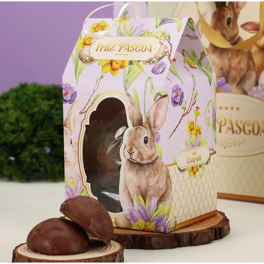 10 Embalagem  Lembrancinha PÁSCOA FLORESCER 3746 (PASCOA JANGO OUTLET)