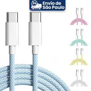 Cabo carregador tipo C para Android Iphone 15/ Pro Max de carregamento rápido USB-C