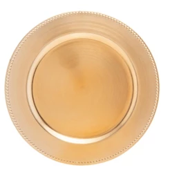 Sousplat Wolff de Plástico Dourado 25cm