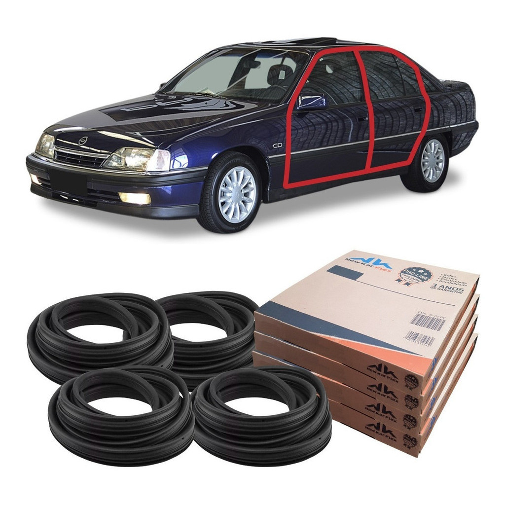 Kit 4 Borrachas Portas Guarnição Gm Omega 1996 1997 1998 