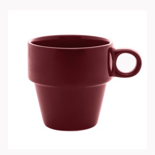 Xícara de Café Empilhável Lyor Vermelha de Ceramica 90ml