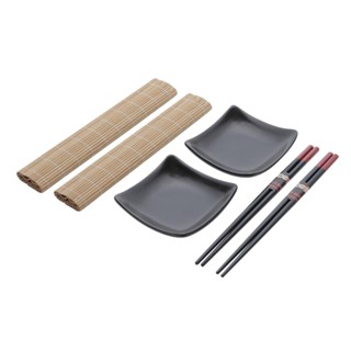 6 Peças para Sushi Lyor Sendai de Bambu e Ceramica em Oferta na Shopee