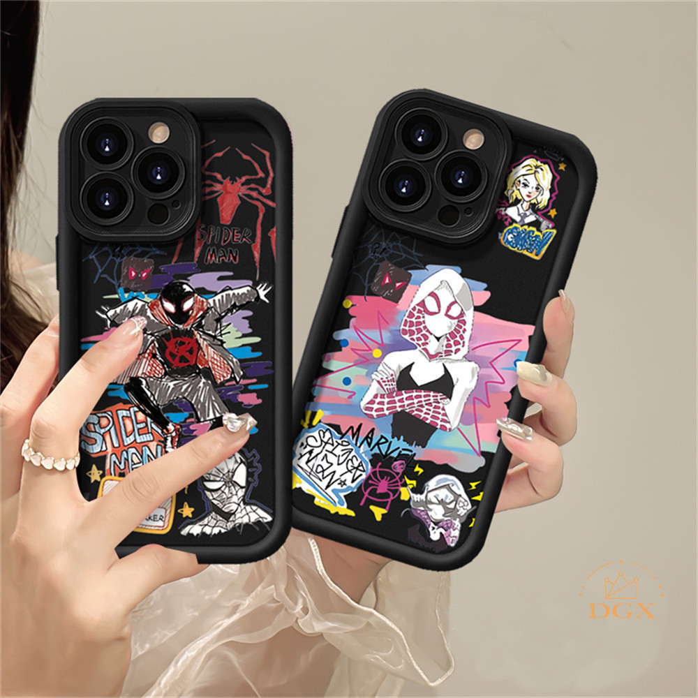 Capa Macia Do Homem-Aranha Gwen E Parker Para Samsung A05S A05 A15 A14 A13 A04S A03S A04E A03 A10 A10S A11 A12 A20 A30 A20S M11 M12 A13 5G A02S DGX