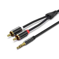 Cabo Audio Auxiliar P2 2 Rca Blindado 1m Original Vention