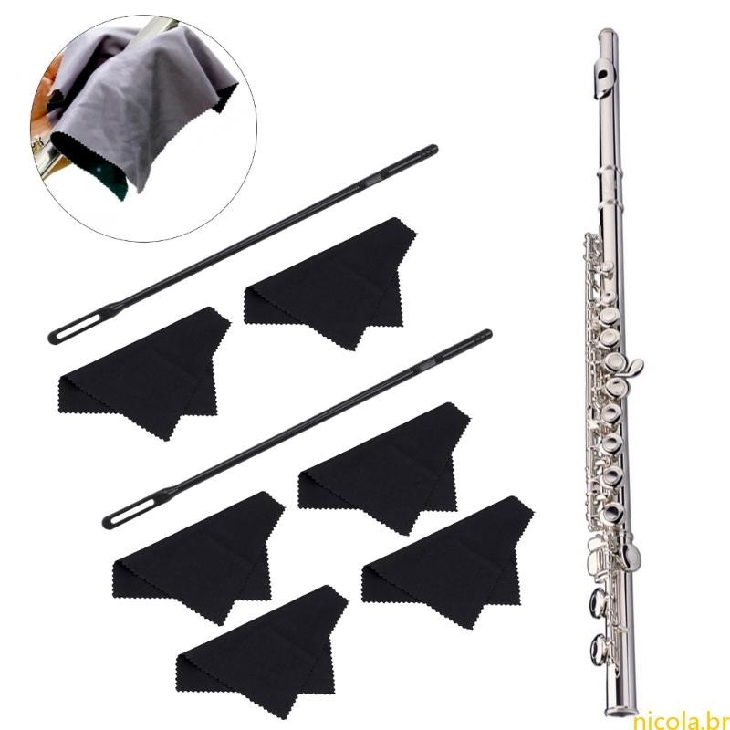 Kits Limpeza Flauta Nic Rag Swab Suprimentos