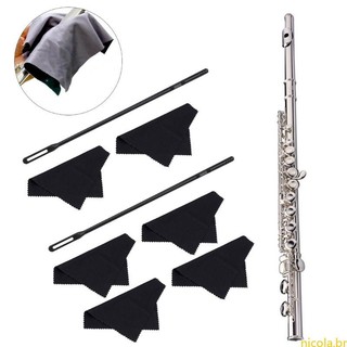 Kits Limpeza Flauta Nic Rag Swab Suprimentos