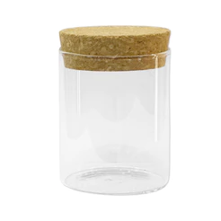 Pote de Virdro Hermético Tampa de Rolha - 6,5x8cm - 200ml - 1 unidade - Rizzo