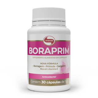 Boraprim 30 Capsulas Óleo de Borragem Prímula e Gergelim Vitafor 1000mg